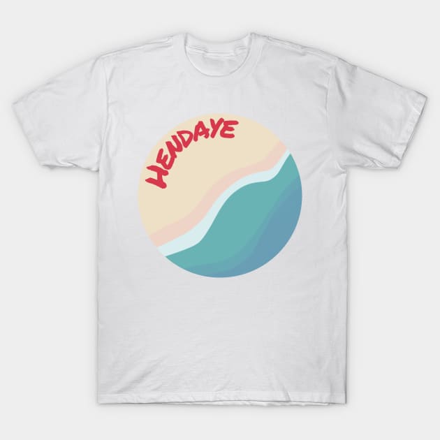 Hendaye plage pastel logo T-Shirt by alvarsprints